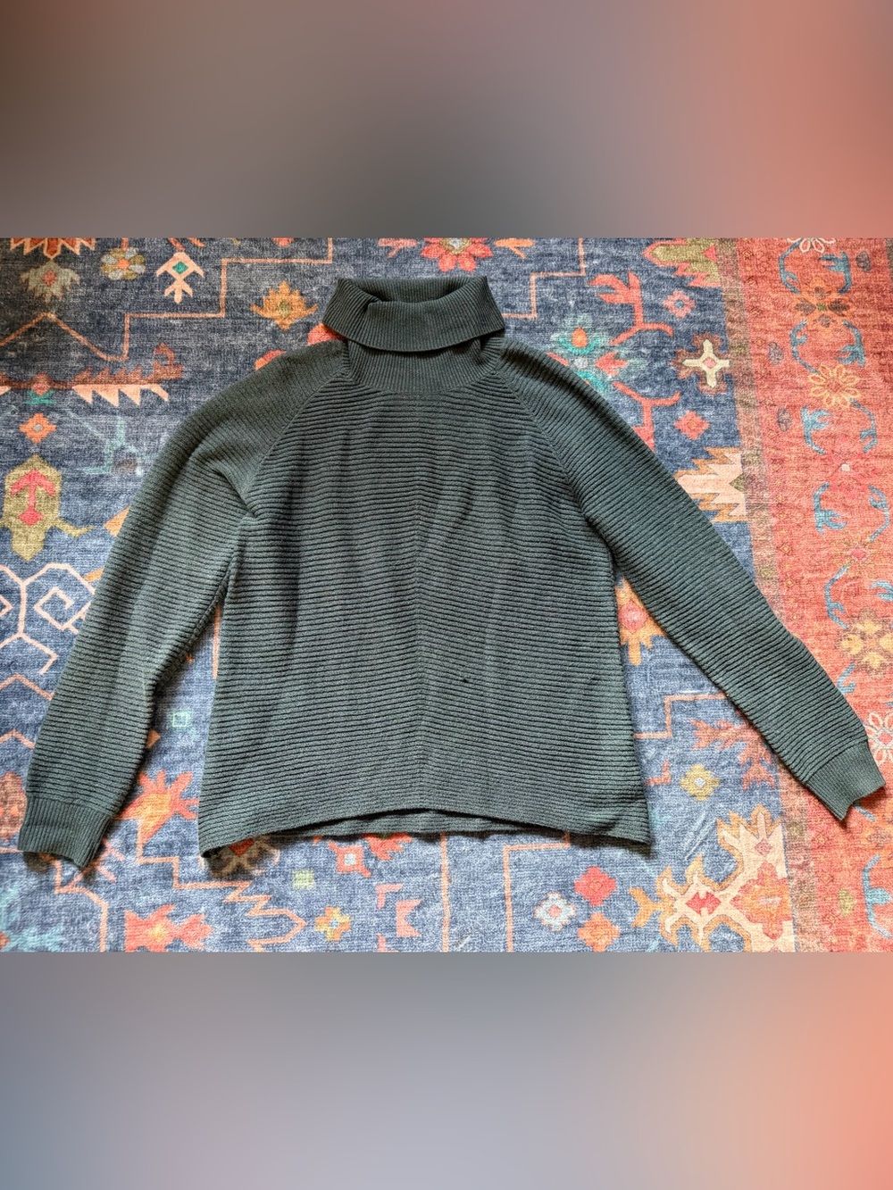 KUHL Turtleneck Ribbed Knit Sweater - Dark Green